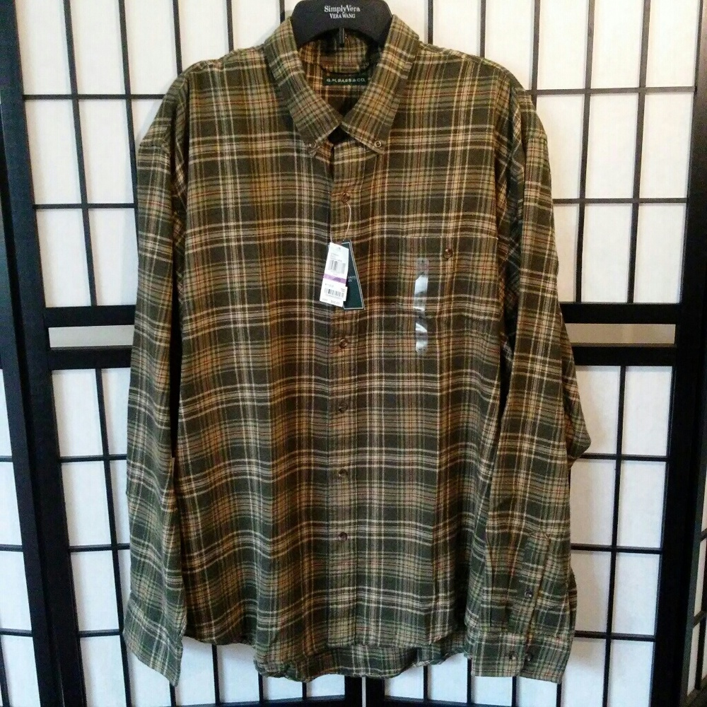 G.H. Bass & Co Green Tan Fireside Flannel XXL